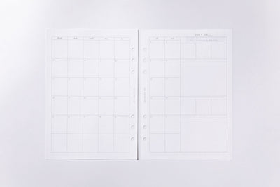 2022-2023 Design My Life Daily Planner Inserts - July Start - Minimal
